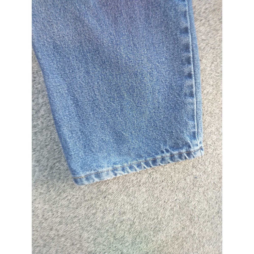 Mens Medium Wash Straight Leg Denim Jeans 100% Cotton 32x31 976T1DR - Picture 14 of 16